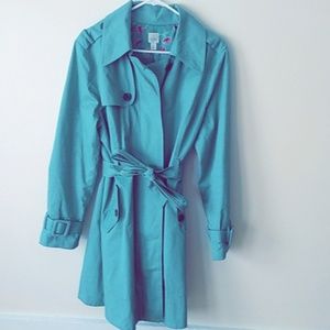 Lauren Conrad Turquoise Trench Coat